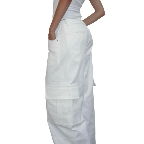 Local European Relaxed Cargo Denim Pants Wide Leg Oversized Medium - Picture 2 of 10